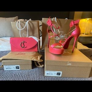 Christian Louboutin handbag LOUB154 PATENT FLUO